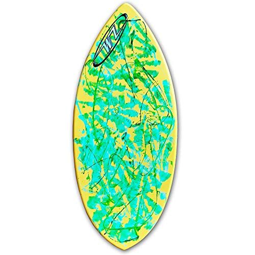  Wave Zone Skimboards Skimboard Package - Yellow - 43 Fiberglass Wave Zone Rip Plus Board Bag andor Traction Pad - for Riders up to 145 lbs