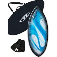 Wave Zone Skimboards Skimboard Package Riders up to 160 lbs - Blue - 48 Fiberglass Wave Zone Glide Plus Board Bag and/or Traction Pad …
