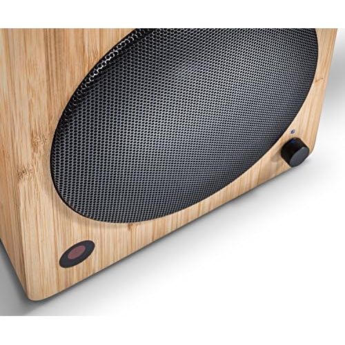  [아마존베스트]-Service-Informationen wavemaster Cube Neo bamboo shelf speaker system (50 watts) with Bluetooth streaming, digital connection and IR remote control, active boxes, use for TV/Tablet/Smartphone, bamboo (6