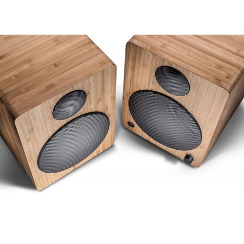  [아마존베스트]-Service-Informationen wavemaster Cube Neo bamboo shelf speaker system (50 watts) with Bluetooth streaming, digital connection and IR remote control, active boxes, use for TV/Tablet/Smartphone, bamboo (6