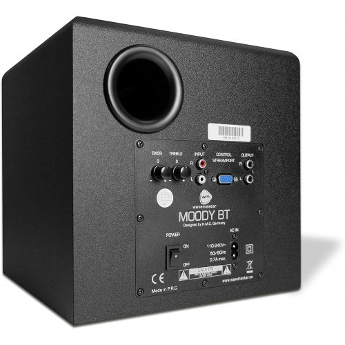  Wavemaster Moody BT 2.1 Speaker System (65 Watt) with Bluetooth Streaming Active Boxes for TV/Tablet/Smartphone/PC Black (66206) Grey