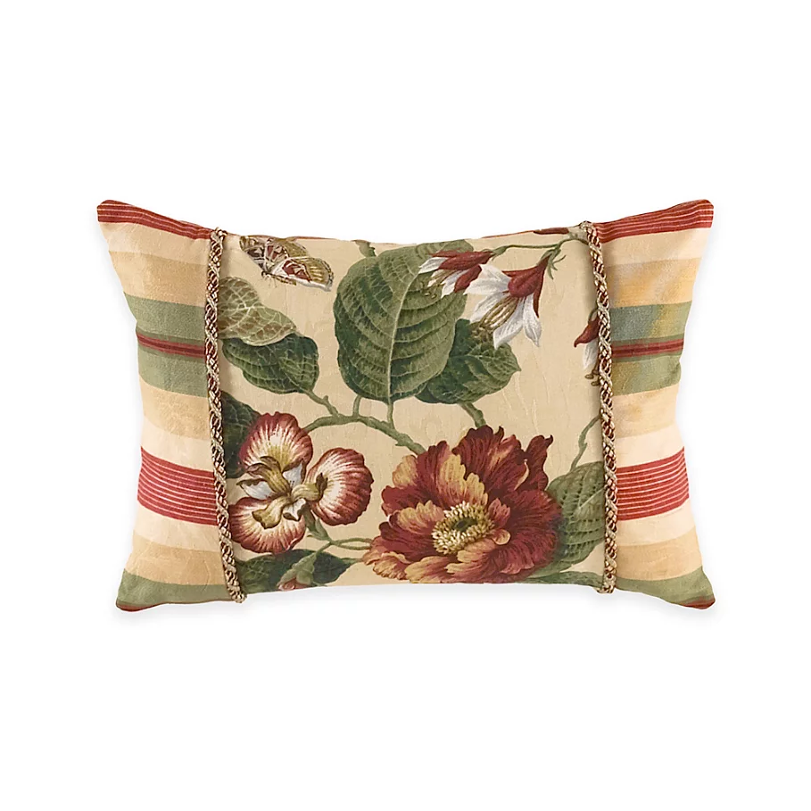 Waverly Laurel Springs Oblong Throw Pillow in Parchment