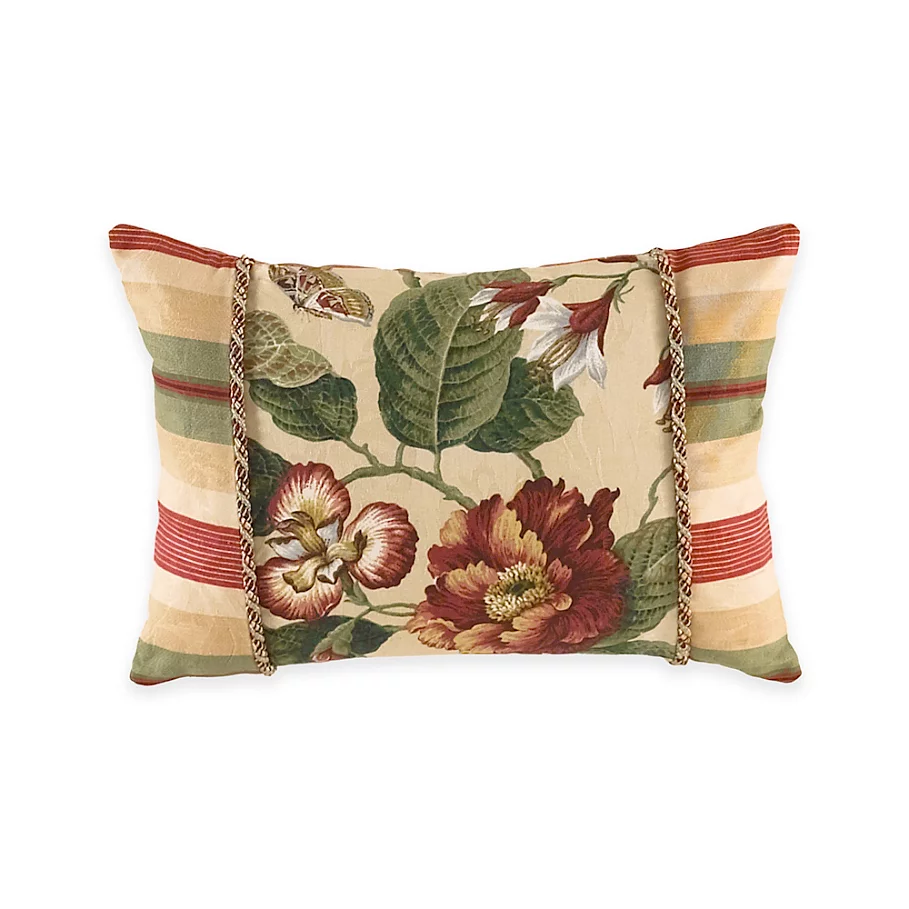  Waverly Laurel Springs Oblong Throw Pillow in Parchment