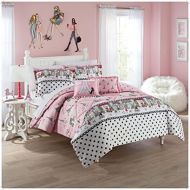 [아마존베스트]WAVERLY Kids Ooh La Reversible Bedding Collection, Twin, Multicolor