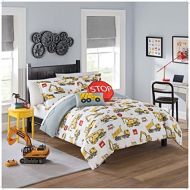 WAVERLY Kids Under Construction Reversible Bedding Collection, Twin, Multicolor