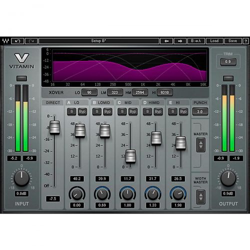  Waves},description:Waves Vitamin is a multiband harmonic enhancer and tone-shaping plugin that can make any track sound powerful and full of spark by mixing an enriched version wit