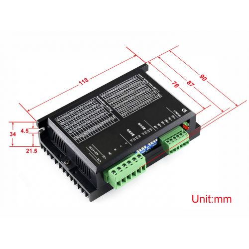  Waveshare SMD356C Three-Phase Hybrid Stepper Motor Driver 12000SR Resolution Supports 16 Grades Stepping Subdivision and Drive Current Setting for CNC Like Sculpturing Cutting Mac