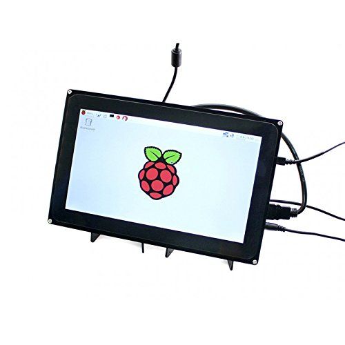  Waveshare Raspberry Pi 10.1inch HDMI LCD (H) 1024x600 Capacitive Touch Screen with case for Raspberry Pi 2 3 Model B B+ &BeagleBone Black Support Raspbian Ubuntu with Video Input