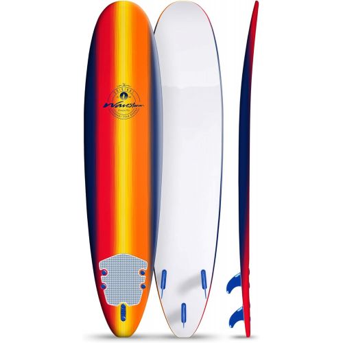  Wavestorm 8ft Classic Longboard Surfboard (Navy Sunburst)