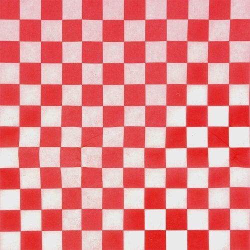  Waxed Basket Liners Red White Checkered Deli Paper Sheets - for Food BBQ Cookout Picnic - 15in.x 18in -