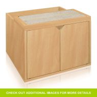 Way Basics Eco Friendly Cat Litter Box Enclosure with Doors (Made from Sustainable Non-Toxic zBoard paperboard)