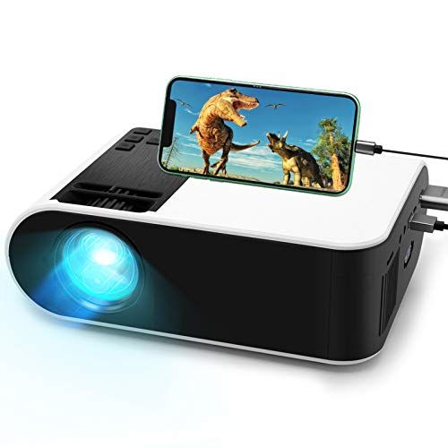  [무료배송]Mini Projector,WayGoal Movie Projector with 50000 Hours LED Lamp Life and 1080P Supported Projector for Outdoor,150 Display for TV Stick,Video Game,Dual Speakers