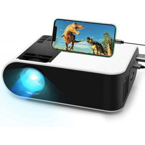  [무료배송]Mini Projector,WayGoal Movie Projector with 50000 Hours LED Lamp Life and 1080P Supported Projector for Outdoor,150 Display for TV Stick,Video Game,Dual Speakers