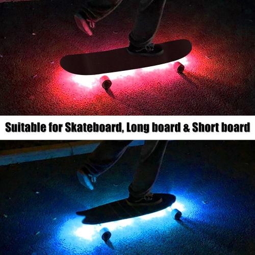  Waybelive LED Skateboard Light, Remote Control Skateboard Light, Longboard Light, Shortboard Light,16 Color Change by Yourself, Waterproof, Shockproof, Super Bright to Display at Night. Good