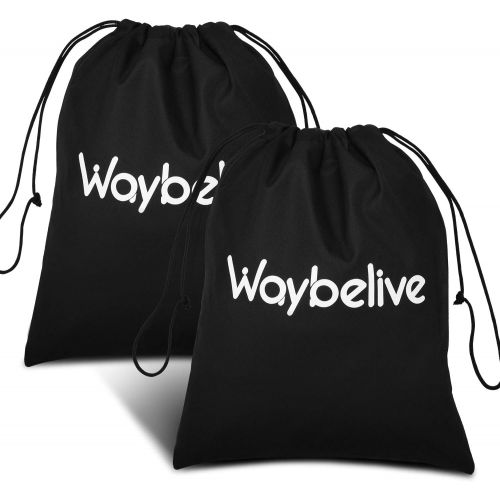  Waybelive 2 Pieces Bean Bag Game Carrying Bag, Canvas Cornhole Carrying Case with Cornhole Bean Bag Tote Carry Case, Weatherproof Bags, Black