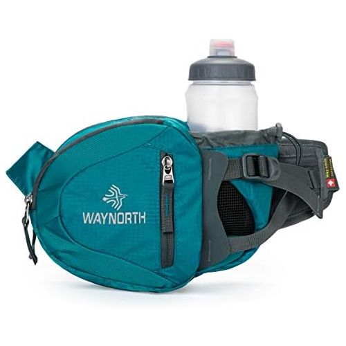  Waynorth Hiking Waist Bag Fanny Pack with Water Bottle Holder for Men Women Kids Walking Running Hiking Climbing Travel Dog Fanny Pack Sport Waist Pack Fit All Kinds of Phones(Bott