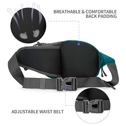  Waynorth Hiking Waist Bag Fanny Pack with Water Bottle Holder for Men Women Kids Walking Running Hiking Climbing Travel Dog Fanny Pack Sport Waist Pack Fit All Kinds of Phones(Bott