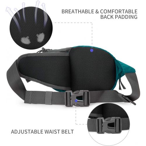  Waynorth Hiking Waist Bag Fanny Pack with Water Bottle Holder for Men Women Kids Walking Running Hiking Climbing Travel Dog Fanny Pack Sport Waist Pack Fit All Kinds of Phones(Bott