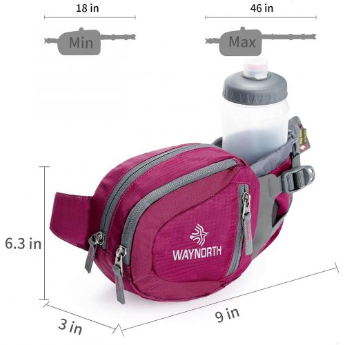  Waynorth Hiking Waist Bag Fanny Pack with Water Bottle Holder for Men Women Kids Walking Running Hiking Climbing Travel Dog Fanny Pack Sport Waist Pack Fit All Kinds of Phones (Bot