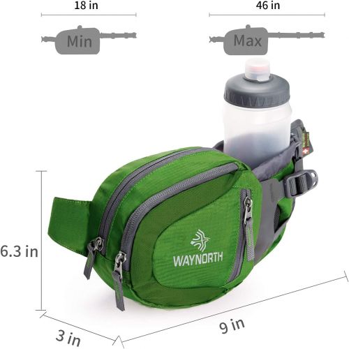  Waynorth Hiking Waist Bag Fanny Pack with Water Bottle Holder for Men Women Kids Walking Running Hiking Climbing Travel Dog Fanny Pack Sport Waist Pack Fit All Kinds of Phones (Bot