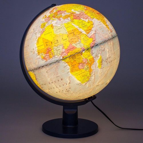  [아마존베스트]Waypoint Geographic Light Up Globe for Kids - Scout 12” Desk Classroom Decorative Illuminated Globe with Stand, More Than 4, 000 Names & Placesup to Date World Globe
