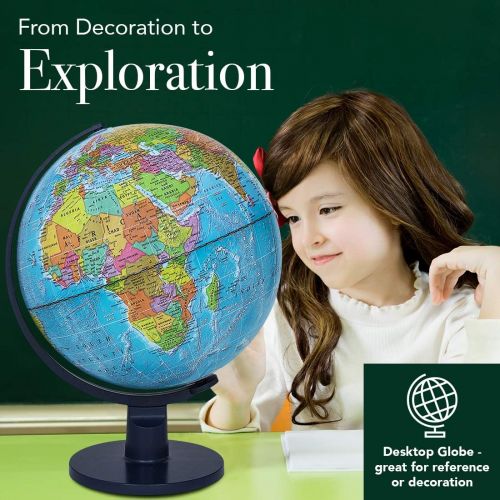  [아마존베스트]Waypoint Geographic Light Up Globe for Kids - Scout 12” Desk Classroom Decorative Illuminated Globe with Stand, More Than 4000 Names, Places - Current World Globe