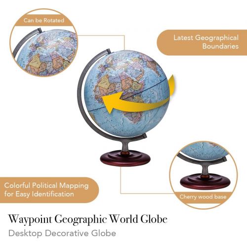  Waypoint Geographic Mariner II Illuminated Desktop Globe, 12