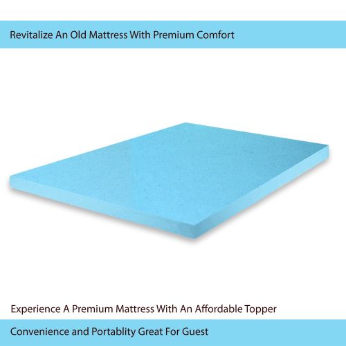  WAYTON, Mattress, 2-Inch High Density Foam Mattress Topper with Remoable Cover, Twin Size 74 x 38