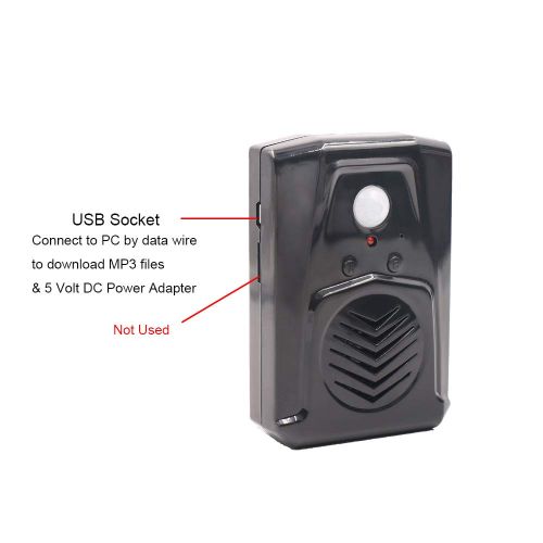  Waytronic Recordable PIR Infrared Motion Sensor Scream Sound Box MP3 Halloween Music Scary Voice Audio Speaker with USB Download Function