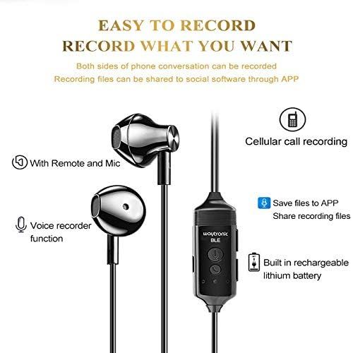  [아마존베스트]Waytronic Cellphone Call Recorder Headphone for iPhone Incoming Outgoing Calls Phone Conversation Recording