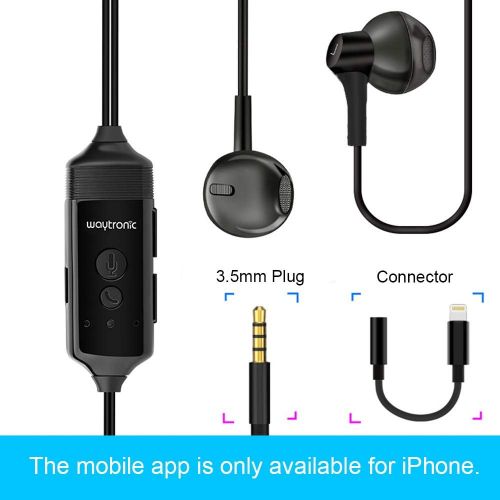  [아마존베스트]Waytronic Cellphone Call Recorder Headphone for iPhone Incoming Outgoing Calls Phone Conversation Recording