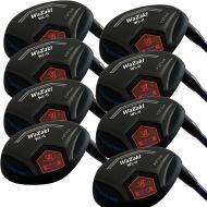 [아마존베스트]Japan WaZaki Black Oil Finish WL-IIs 4-SW Mx Steel Hybrid Irons Golf Club Set with Headcover,Regular Flex,65g Pro Graphite Shaft,Plus Half Inch Length,RH,Limited Edition,Pack of 16