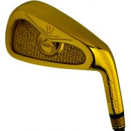 Japan WaZaki Cyclone IIIs Single Iron USGA R A Rules Golf Club,14K Gold Finish,Carbon Steel,Regular Flex,65g Graphite Shaft,RH,43 Degree,Pitch Wedge