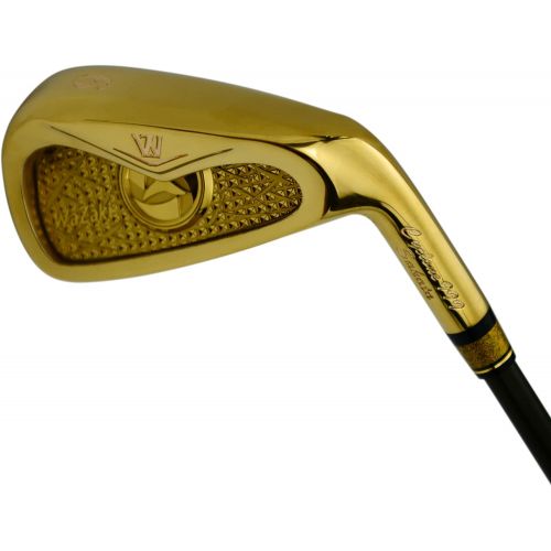  Japan WaZaki Cyclone IIIs Single Iron USGA R A Rules Golf Club,14K Gold Finish,Carbon Steel,Regular Flex,65g Graphite Shaft,RH,43 Degree,Pitch Wedge