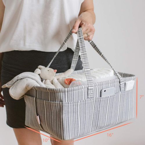  We Care Vida Special Diaper Caddy Organizer Storage Solution for Your Newborn - Organize Everything You Can Imagine - Great Baby Shower Gifts for Boys and Girls (Gray)