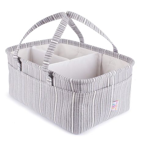  We Care Vida Special Diaper Caddy Organizer Storage Solution for Your Newborn - Organize Everything You Can Imagine - Great Baby Shower Gifts for Boys and Girls (Gray)