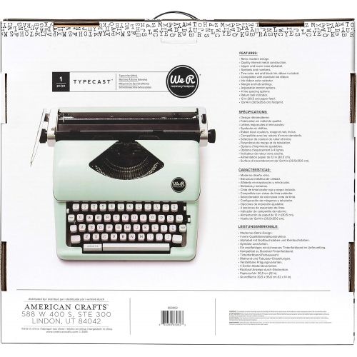  [아마존베스트]Typecast Retro Typewriter by We R Memory Keepers | Mint