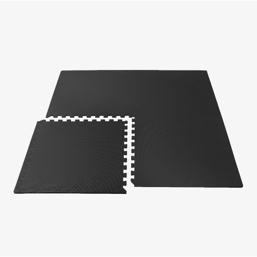  We Sell Mats 3/8 Inch Thick Multipurpose Exercise Floor Mat with EVA Foam, Interlocking Tiles, Anti-Fatigue for Home or Gym, 24 in x 24 in