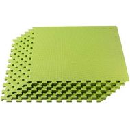 We Sell Mats 3/8 Inch Thick Multipurpose Exercise Floor Mat with EVA Foam, Interlocking Tiles, Anti-Fatigue for Home or Gym, 24 in x 24 in