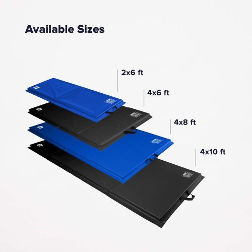  We Sell Mats 4 ft x 8 ft x 2 in Personal Fitness & Exercise Mat, Lightweight and Folds for Carrying