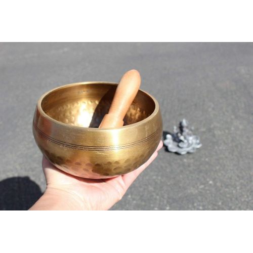  We pay your sales tax 3 Pcs Tibetan Singing Bowl Standing Bell Set Himalayan Bowl For Chakras Meditation Mind Healing Peace of Heart Prayer Yoga Religion Buddhist Bowl w 3 Mallet Wooden Striker명상종 싱잉볼