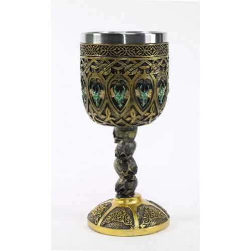  [아마존베스트]We pay your sales tax Mythical Bronze Royal Dragon Wine Goblet Skulls Medieval Collectible Magical Halloween Party Home Decor Gift