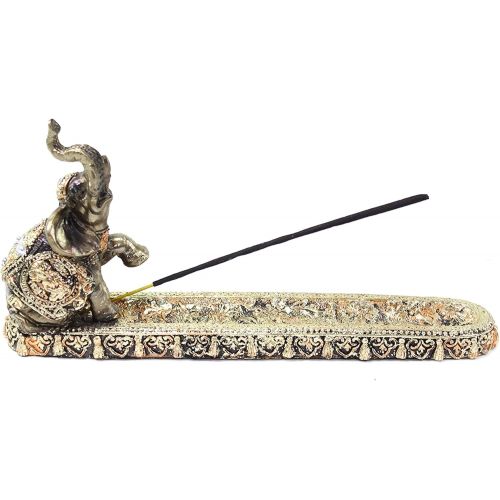  인센스스틱 We pay your sales tax Gold Thai Elephant Buddha Wraps Incense Burner Holder Lucky Figurine Home Decor Gift (G16555) Feng Shui Idea