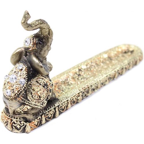  인센스스틱 We pay your sales tax Gold Thai Elephant Buddha Wraps Incense Burner Holder Lucky Figurine Home Decor Gift (G16555) Feng Shui Idea