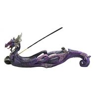 인센스스틱 We pay your sales tax Mythical Purple Western Sea Dragon Incense Burner Holder Dark Legend Halloween Medieval Magical Party Home Decor Gift