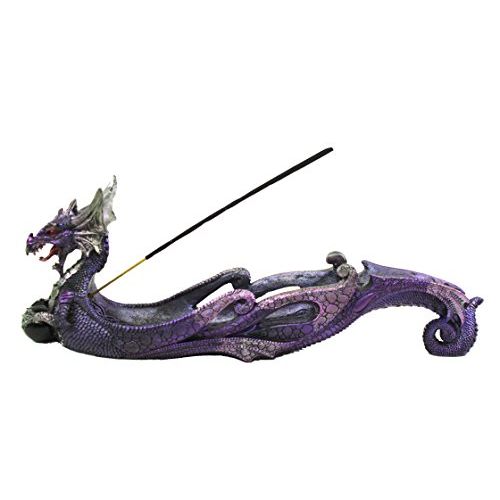  인센스스틱 We pay your sales tax Mythical Purple Western Sea Dragon Incense Burner Holder Dark Legend Halloween Medieval Magical Party Home Decor Gift