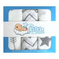 We takere My Little Peanut Swaddle Blankets Large 47 X 47 (3 Pack) Premium 100% Muslin Cotton | Soft, Lightweight, Breathable |Unisex, Perfect Baby Shower Gift.