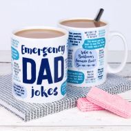 /WeArePaperPlane Funny Dad Mug: Emergency Dad Jokes - dad birthday gift - funny gift, gift for dad, dad mug, dad jokes mug, fathers day gift for dad