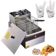WeChef Electric Deep Fryer with Basket 2500W 12.7 Qt Countertop Stainless Steel Frying Machine Commercial Home Chicken Funnel Cake Bar