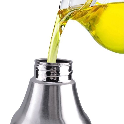  WeHome Olive Oil Vinegar Dispenser Cruet Leak Proof Oil Pourer Oil Sauce Bottles Unbreakable Stainless Steel Olive Oil Container Pot,Big Capacity Precise Oil Quantity Control for Kitchen